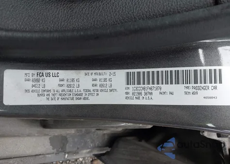 2015 Chrysler 200 Limited from USA, damaged, VIN 1C3CCCAB1FN671070